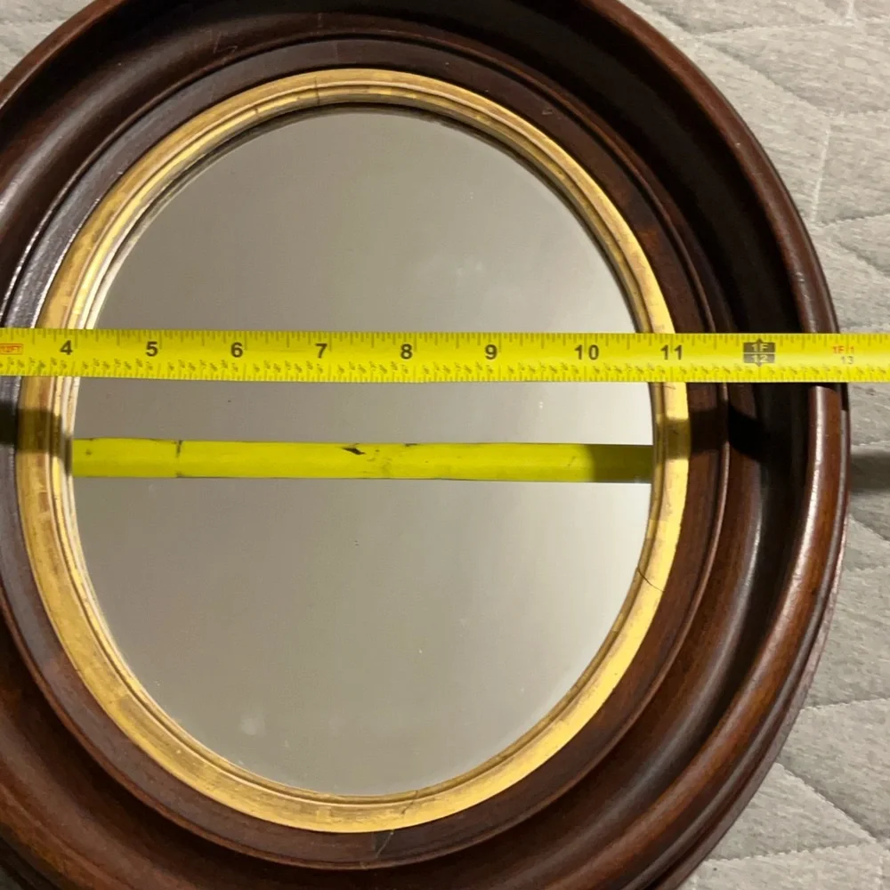 Elegant Vintage Brown and Gold Wall Mirror